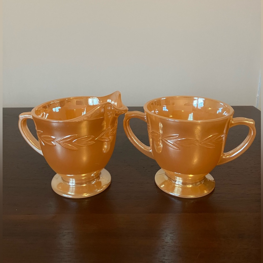 Vintage Fire King Cream and Sugar Set